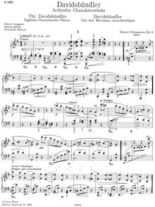 Partition complète (, Ausgabe), Davidsbündlertänze Op.6 par Robert Schumann