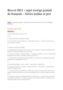 Brevet 2011 Techno Pro Francais Corrige