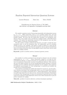 Random Repeated Interaction Quantum Systems
