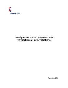 Performance Audit and Evaluation Strategy fr