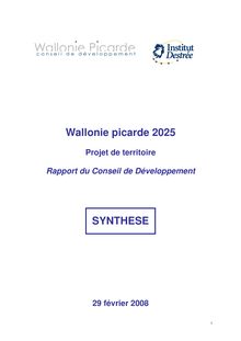 Une vision commune pour la Wallonie picarde l'horizon 2025