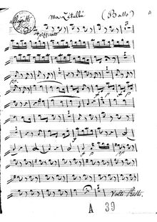 Partition violoncelles / Basses, Le calife de Bagdad, Opéra comique en un acte par François Adrien Boieldieu