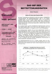35/01 STATISTIQUES EN BREF - ECONOMIE ET FINANCES