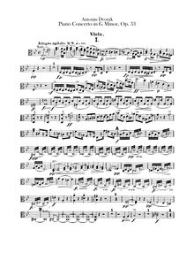 Partition altos, Piano Concerto, G minor, Dvořák, Antonín
