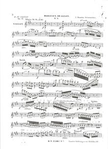 Partition de violon, 2 Morceaux de Salon, Ernst, Heinrich Wilhelm