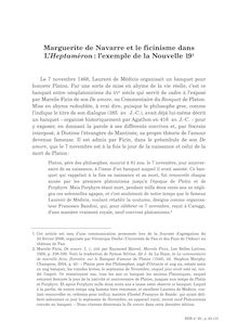 Marguerite de Navarre et le ficinisme dans L’Heptaméron : l’exemple de la Nouvelle 19 - article ; n°1 ; vol.65, pg 93-110