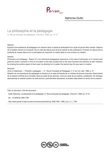 La philosophie et la pédagogie - article ; n°1 ; vol.5, pg 31-37