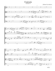 Partition Fantasia VdGS No.15 - partition complète (Tr A T B), fantaisies pour 4 violes de gambe