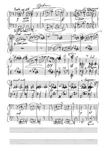 Partition complète (manuscript), Piece pour Piano solo