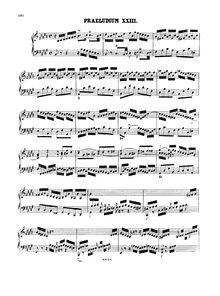 Partition Prelude et Fugue No.23 en B major, BWV 892, Das wohltemperierte Klavier II