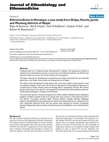 Ethnomedicine in Himalaya: a case study from Dolpa, Humla, Jumla and Mustang districts of Nepal