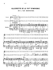 Partition de piano, Symphony No.7, A major, Beethoven, Ludwig van par Ludwig van Beethoven