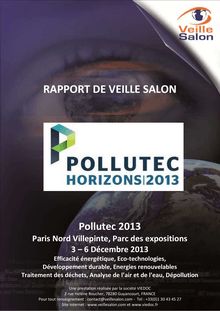 Pollutec horizons 2013 le rapport de veille complet