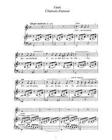 Partition complète, 2 chansons, Op. 27, Fauré, Gabriel