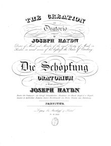 Partition complète, Die Schöpfung, Hob.XXI:2, The Creation, Haydn, Joseph par Joseph Haydn