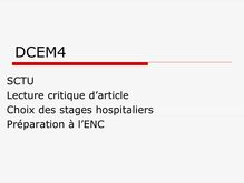 SCTU Lecture critique d article Choix des stages hospitaliers ...