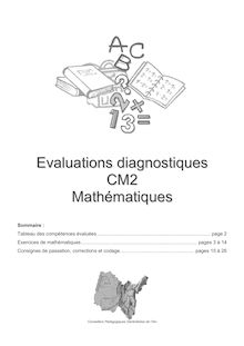 Evaluations diagnostiques CM2 Mathématiques 