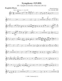 Partition anglais cor, Symphony No.15  Black Halloween , F minor par Michel Rondeau