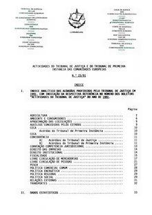 ACTIVIDADES DO TRIBUNAL DE JUSTIÇA E DO TRIBUNAL DE PRIMEIRA INSTÂNCIA DAS COMUNIDADES EUROPEIAS. N.° 23/91