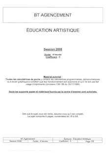 Education artistique 2008 BT Agencement