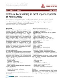 Historical back training in most important points of neurosurgery