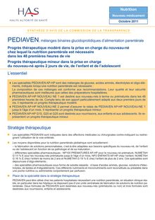 PEDIAVEN AP-HP NOUVEAU-NE 1 - 2 - Synthèse d avis PEDIAVEN - CT10821