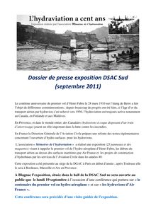 Dossier de presse exposition DSAC Sud (septembre 2011