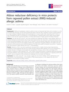 Aldose reductase deficiency in mice protects from ragweed pollen extract (RWE)-induced allergic asthma