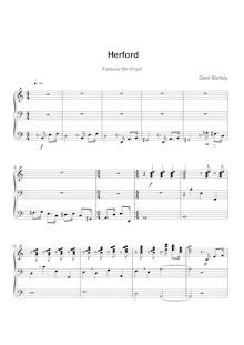 Partition complète, Herford, Fantasie für Orgel, a minor, Büntzly, Gerd