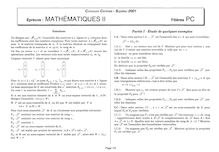 CCSE 2001 mathematiques 2 classe prepa pc