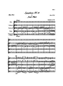 Partition complète, Symphony No.16 en B♭ major, Sinfonia No.16, Haydn, Joseph