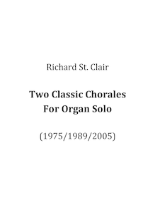 Partition complète, Two Classic chorals pour orgue Solo, St. Clair, Richard