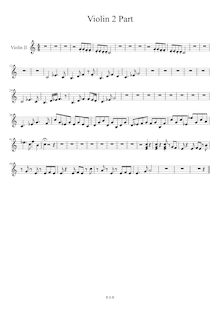 Partition violon 2, Short Piece pour orchestre, C major, RSB