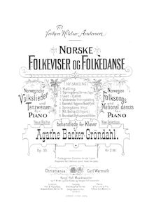 Partition complète, norvégien chansons folkloriques et Folkdances