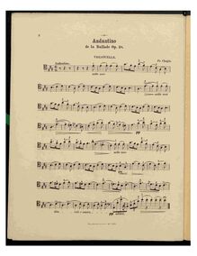 Partition Score et partition de violoncelle, Ballade No.2, F major