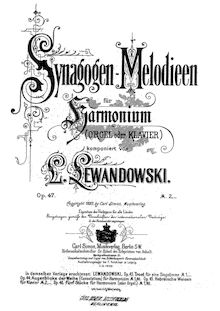 Partition complète, Synagogen-Melodieen, Op.47, Synagogen-Melodien