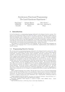 Synchronous Functional Programming: The Lucid Synchrone Experiment