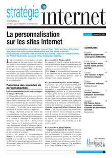 Stratégie Internet n° 116 - sept 2007