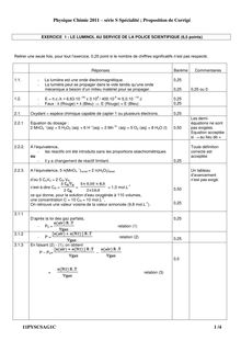 Proposition de corrigé du bac S 2011: Physique Chimie Spécialité