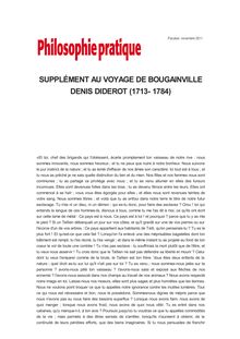 SUPPLÉMENT AU VOYAGE DE BOUGAINVILLE DENIS DIDEROT (1713- 1784)