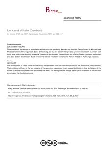 Le karst d Italie Centrale - article ; n°2 ; vol.95, pg 133-147