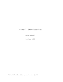 Master EDP dispersives