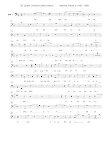 Partition chœur 1: ténor , partie [C3 clef], Da pacem Domine en diebus nostris