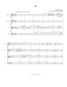 Partition , Cantabile, corde quatuor en G major, G major, Rondeau, Michel
