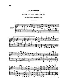 Partition March et Trio, 3 Sonatines, Marschner, Heinrich