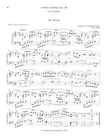 Partition 6, Verset (G major), L’Office Catholique, Op.148, Lefébure-Wély, Louis James Alfred