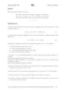 Chimie 1998 Concours FESIC