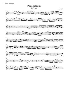Partition ténor , partie, Prelude et Fugue en C major, BWV 545, C major