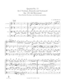 Partition , Finale: Allegro, corde quatuor No.13, Op.130, B♭ major