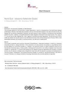 Nord-Sud : cessons d attendre Godot - article ; n°1 ; vol.48, pg 149-161